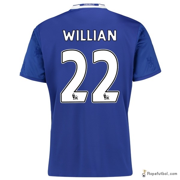 Camiseta Chelsea Replica Primera Ropa Willian 2016/17 Azul